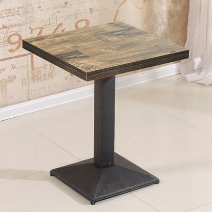  Tavolo Quadrato Stile Industriale Con Top In Legno , Tavolo Da Bar Tavolo Alto - 60x60