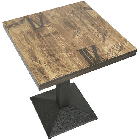  Tavolo Quadrato Stile Industriale Con Top In Legno , Tavolo Da Bar Tavolo Alto - 60x60