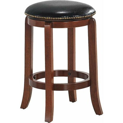  COSTWAY Sgabello Girevole Senza Schienale, Sgabello Da Bar Rustico Con Sedile Girevole A 360°, Sedia Da Bar Di Legno Per Sala Da Pranzo Cucina Ristorante, 39,5 X 39,5 X 61 Cm (1 Pezzo)