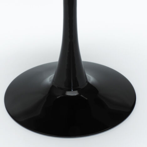  Tavolo Rotondo Effetto Marmo 80cm Sala Da Pranzo Ristorante Tulip Murmar 80 Colore: Nero