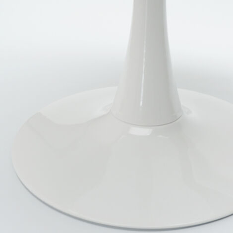  Tavolo Rotondo 120cm Effetto Marmo Ristorante Sala Da Pranzo Tulip Murmar 120 Colore: Bianco