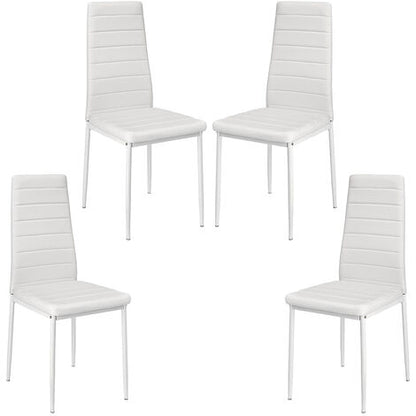  Set Di 4 Sedie Da Pranzo Stile Contemporaneo -sedia Da Pranzo Sedia Cucina ,Sedia Con Linee,bianco