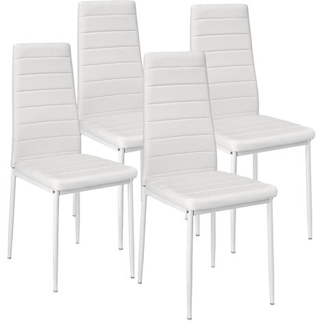  Set Di 4 Sedie Da Pranzo Stile Contemporaneo -sedia Da Pranzo Sedia Cucina ,Sedia Con Linee,bianco