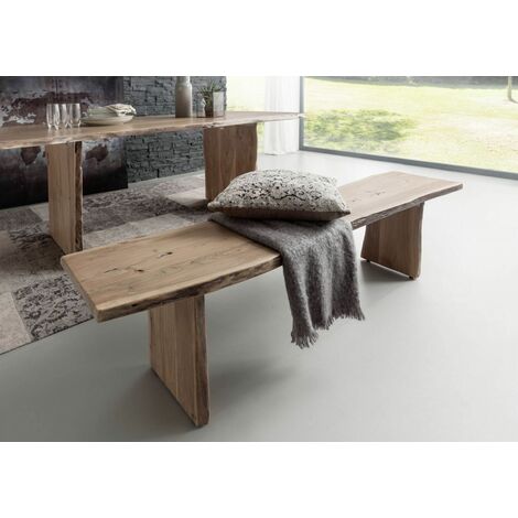  PURE ACACIA 117 Panca In Legno Di Acacia - Laccato / Natur 160x38x45