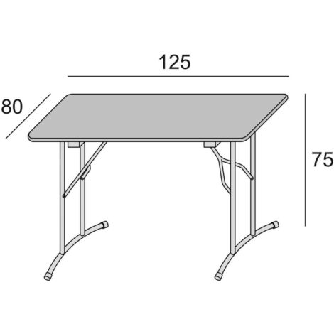  Dmora Tavolo Pieghevole Arnica, Tavolo Da Campeggio Con Gambe Pieghevoli In Metallo, Tavolo Da Pranzo Moderno Multiuso, 100% Made In Italy, Cm 125x75h80, Bianco, Con Imballo Rinforzato