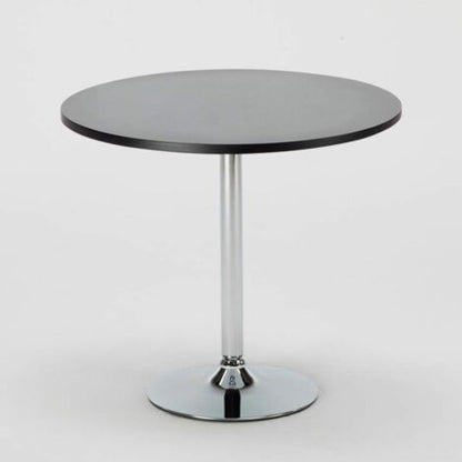  Tavolino Bar Rotondo Quadrato Nero Bianco 70x70 Bistrot Colore Tavolo: Nero - Forma Tavolo: Rotondo