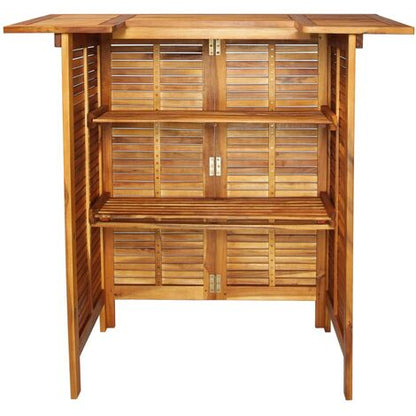  Tavolo Da Bar 110x50x105 Cm In Legno Massello Di Acacia