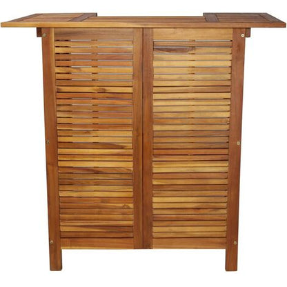  Tavolo Da Bar 110x50x105 Cm In Legno Massello Di Acacia