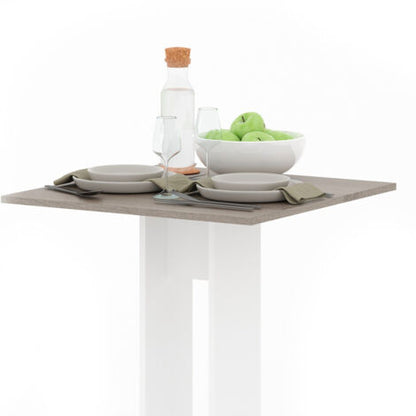  Tavolo Da Pranzo „Ewert“ 65x65cm Bianco/sonoma Vicco