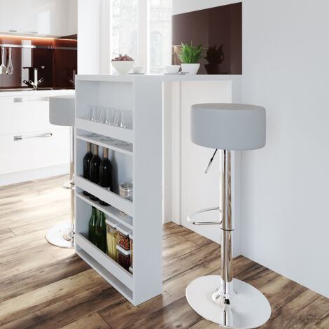  Tavolo Da Bar 80cm Bianco Vicco