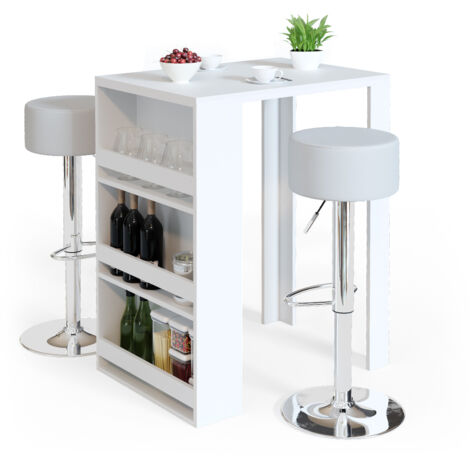  Tavolo Da Bar 80cm Bianco Vicco