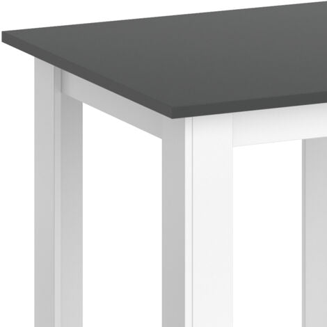  Tavolo Da Pranzo „Karlos“ 80cm Bianco/antracite Vicco