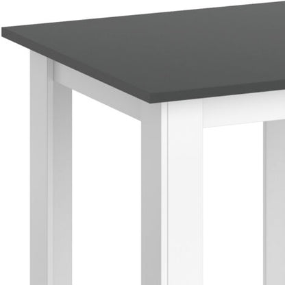  Tavolo Da Pranzo „Karlos“ 80cm Bianco/antracite Vicco