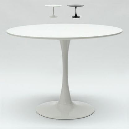  Tavolo Rotondo 90cm Bar Sala Da Pranzo Cucina Design Scandinavo Moderno Tulip Colore: Bianco