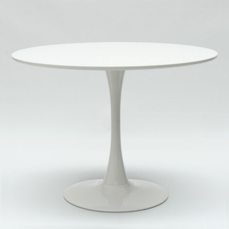  Tavolo Rotondo 90cm Bar Sala Da Pranzo Cucina Design Scandinavo Moderno Tulip Colore: Bianco