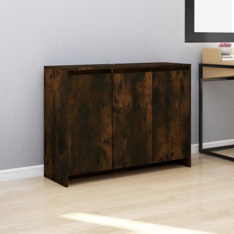  Credenza Rovere Fumo 102x33x75 Cm In Truciolato VidaXL