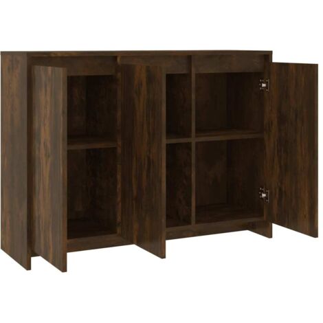  Credenza Rovere Fumo 102x33x75 Cm In Truciolato VidaXL