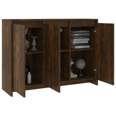  Credenza Rovere Fumo 102x33x75 Cm In Truciolato VidaXL