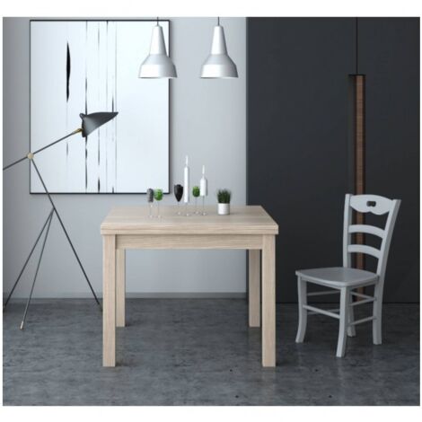  Tavolo Firenze 90x90 Cm Allungabile Olmo Legno