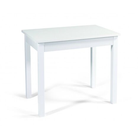  Tavolo Firenze 90x60 Cm Allungabile Bianco Frassinato Bianco