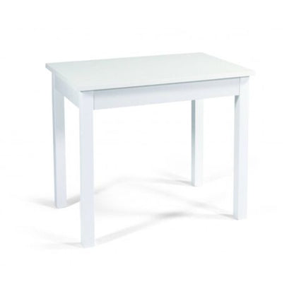  Tavolo Firenze 90x60 Cm Allungabile Bianco Frassinato Bianco