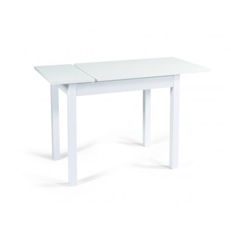  Tavolo Firenze 90x60 Cm Allungabile Bianco Frassinato Bianco