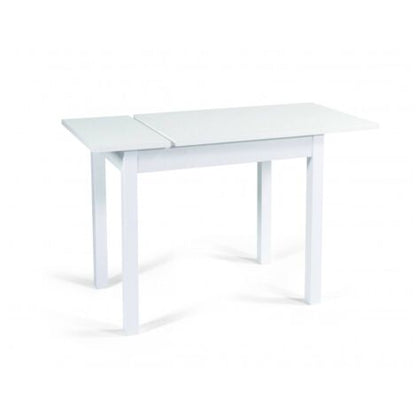  Tavolo Firenze 90x60 Cm Allungabile Bianco Frassinato Bianco