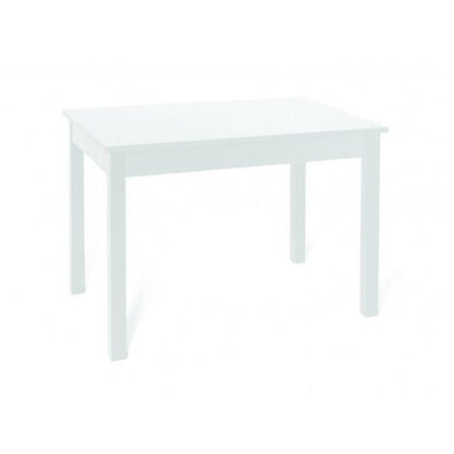  Tavolo Firenze 110x70 Cm Allungabile Bianco Frassinato Bianco
