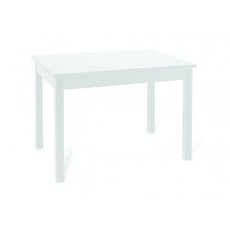  Tavolo Firenze 110x70 Cm Allungabile Bianco Frassinato Bianco