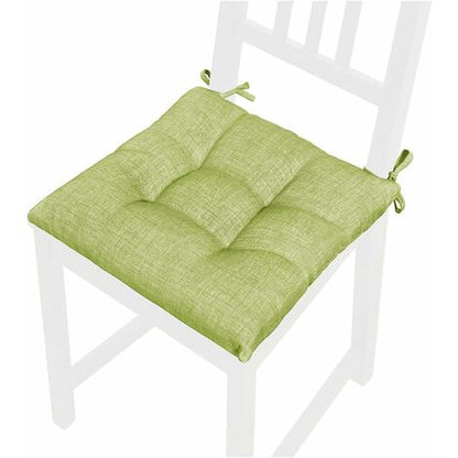  Cuscino Sedia Pastello Morbido Universale Coprisedia Cotone Imbottito 100% Made In Italy - Verde