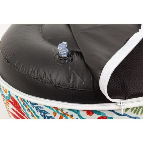  Pouf Da Giardino Gonfiabile Esterno Poltrona Bizzotto In Tessuto PVC Ø 53 Cm - Fantasia: Azzorre
