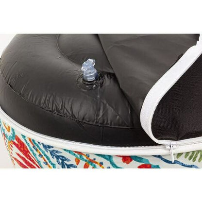  Pouf Da Giardino Gonfiabile Esterno Poltrona Bizzotto In Tessuto PVC Ø 53 Cm - Fantasia: Azzorre