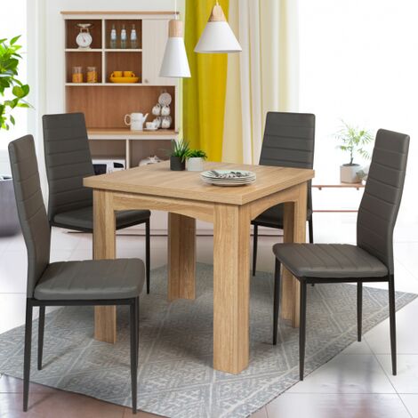  Tavolo Da Pranzo Allungabile DONA Per 6-8 Persone Faggio 80-160 Cm