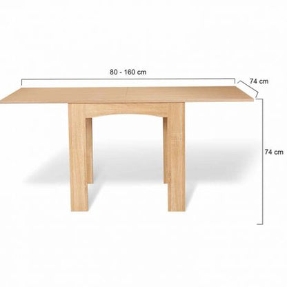  Tavolo Da Pranzo Allungabile DONA Per 6-8 Persone Faggio 80-160 Cm