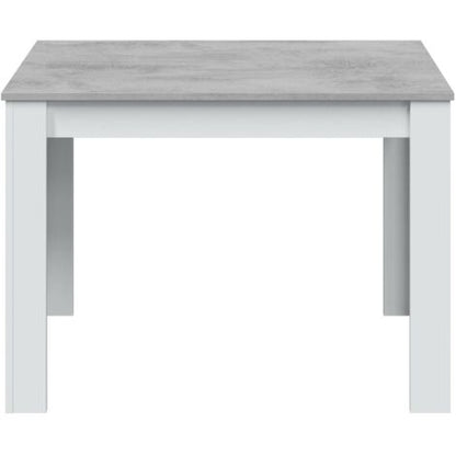  Tavolo Fisso, Tavolo Per Sala Pranzo, Tavolo Consolle Moderno Per Salotto O Cucina, Cm 109x67x78, Bianco E Cemento
