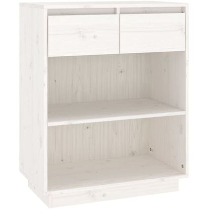  Mobile Consolle Bianco 60x34x75 Cm In Legno Massello Di Pino VidaXL