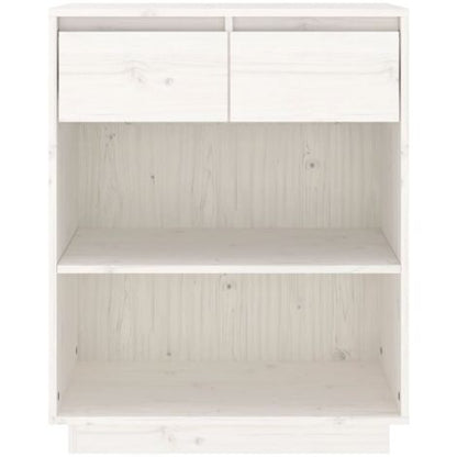  Mobile Consolle Bianco 60x34x75 Cm In Legno Massello Di Pino VidaXL