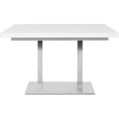  Tavolo Da Salotto 120x80 Cm Allungabile A 200 Cm Colore Bianco Opaco Bianco