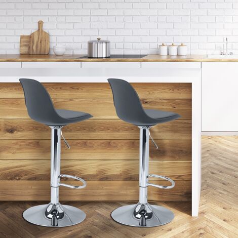  Lotto Di 2 Sgabelli Da Bar KARL Design Grigio