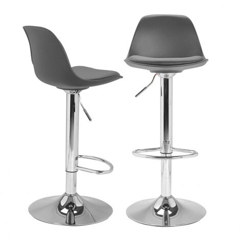  Lotto Di 2 Sgabelli Da Bar KARL Design Grigio