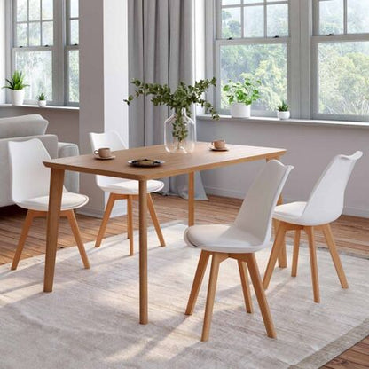  Set Di 4 Sedie SARA Bianche Per Sala Da Pranzo