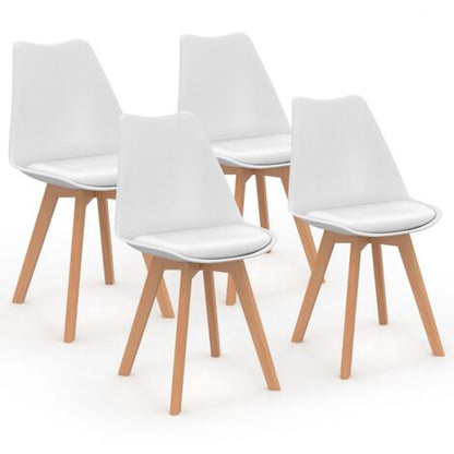  Set Di 4 Sedie SARA Bianche Per Sala Da Pranzo
