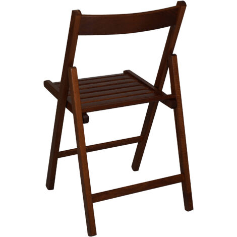  Dmora Sedia Pieghevole, In Legno Di Faggio Color Noce, Misure 42,5 X 79 X 47,5 Cm