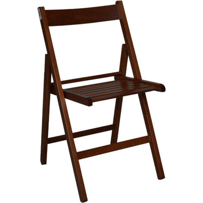  Dmora Sedia Pieghevole, In Legno Di Faggio Color Noce, Misure 42,5 X 79 X 47,5 Cm