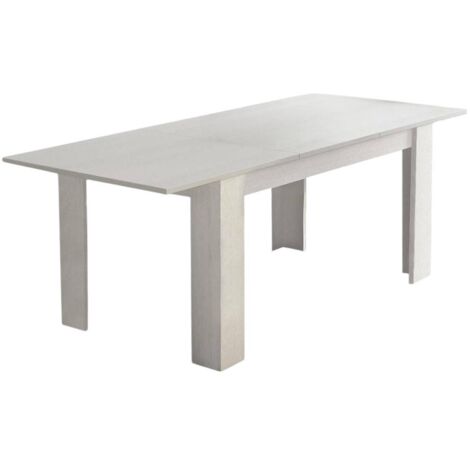  Dmora Tavolo Per Sala Da Pranzo Estensibile, Consolle Allungabile, Tavolo Moderno Con Allunga, Cm 160/220x88h80, Colore Bianco