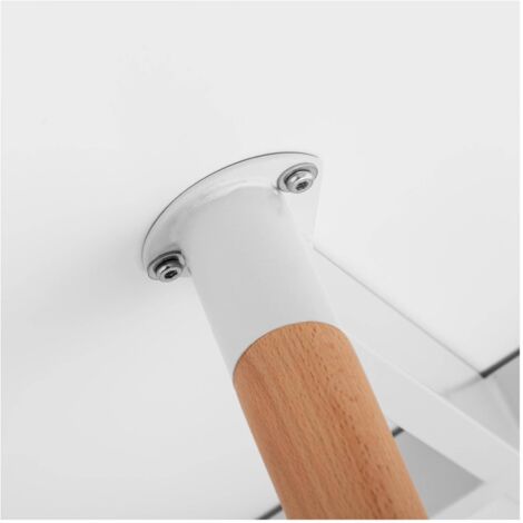  Tavolo Quadrato Design Moderno Soggiorno 80 X 80 Cm Bianco Capacità Di 100 Kg