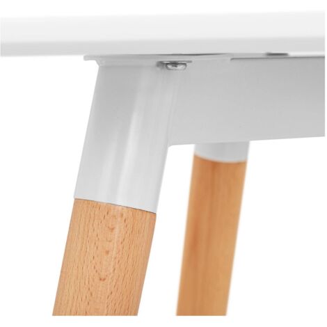  Tavolo Quadrato Design Moderno Soggiorno 80 X 80 Cm Bianco Capacità Di 100 Kg