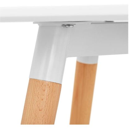  Tavolo Quadrato Design Moderno Soggiorno 80 X 80 Cm Bianco Capacità Di 100 Kg
