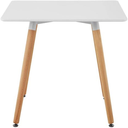  Tavolo Quadrato Design Moderno Soggiorno 80 X 80 Cm Bianco Capacità Di 100 Kg