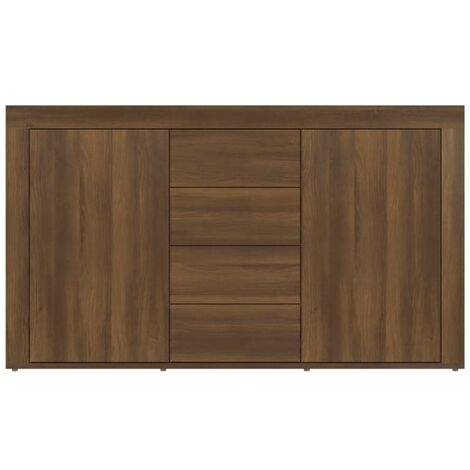  Credenza Rovere Marrone 120x36x69 Cm In Legno Multistrato VidaXL